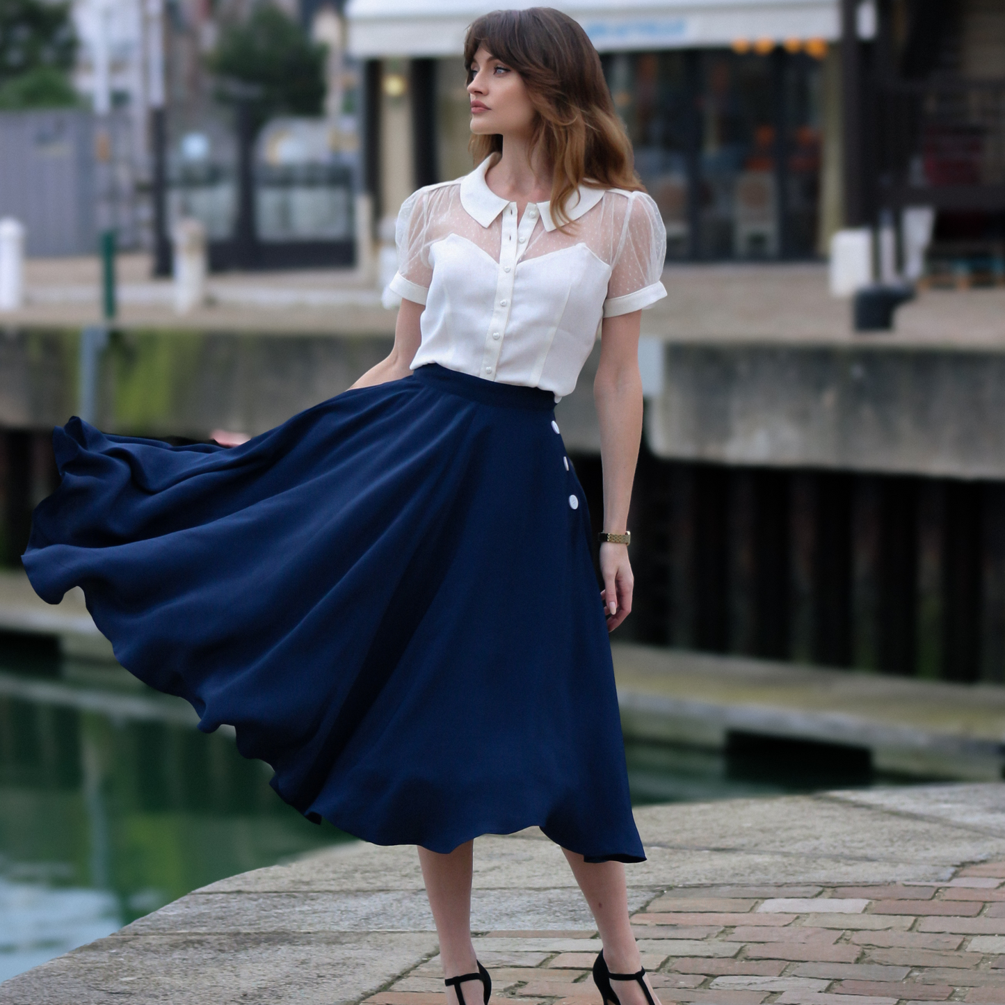 Isabelle Skirt in French Navy