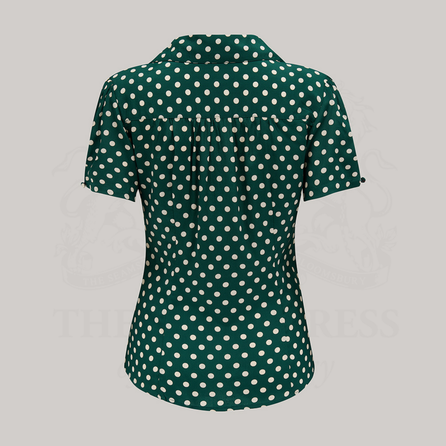 Grace Blouse in Green Polka