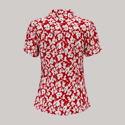 Grace Blouse in Red Pansy
