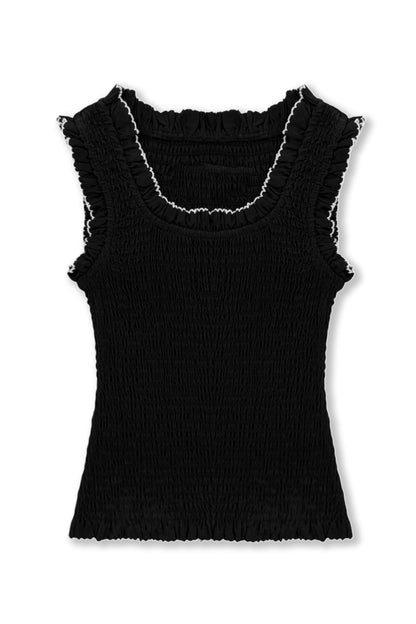 TWEEN HELENA SOLID SMOCKED TANK TOP - FINAL SALE