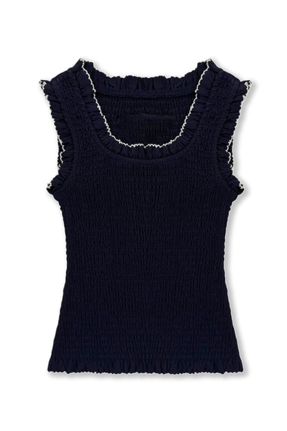TWEEN HELENA SOLID SMOCKED TANK TOP - FINAL SALE