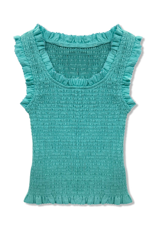 TWEEN HELENA SOLID SMOCKED TANK TOP - FINAL SALE