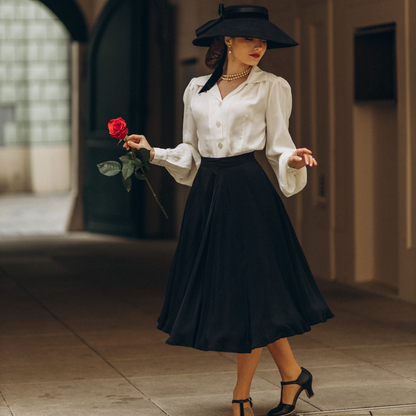 Isabelle Skirt in Liquorice Black