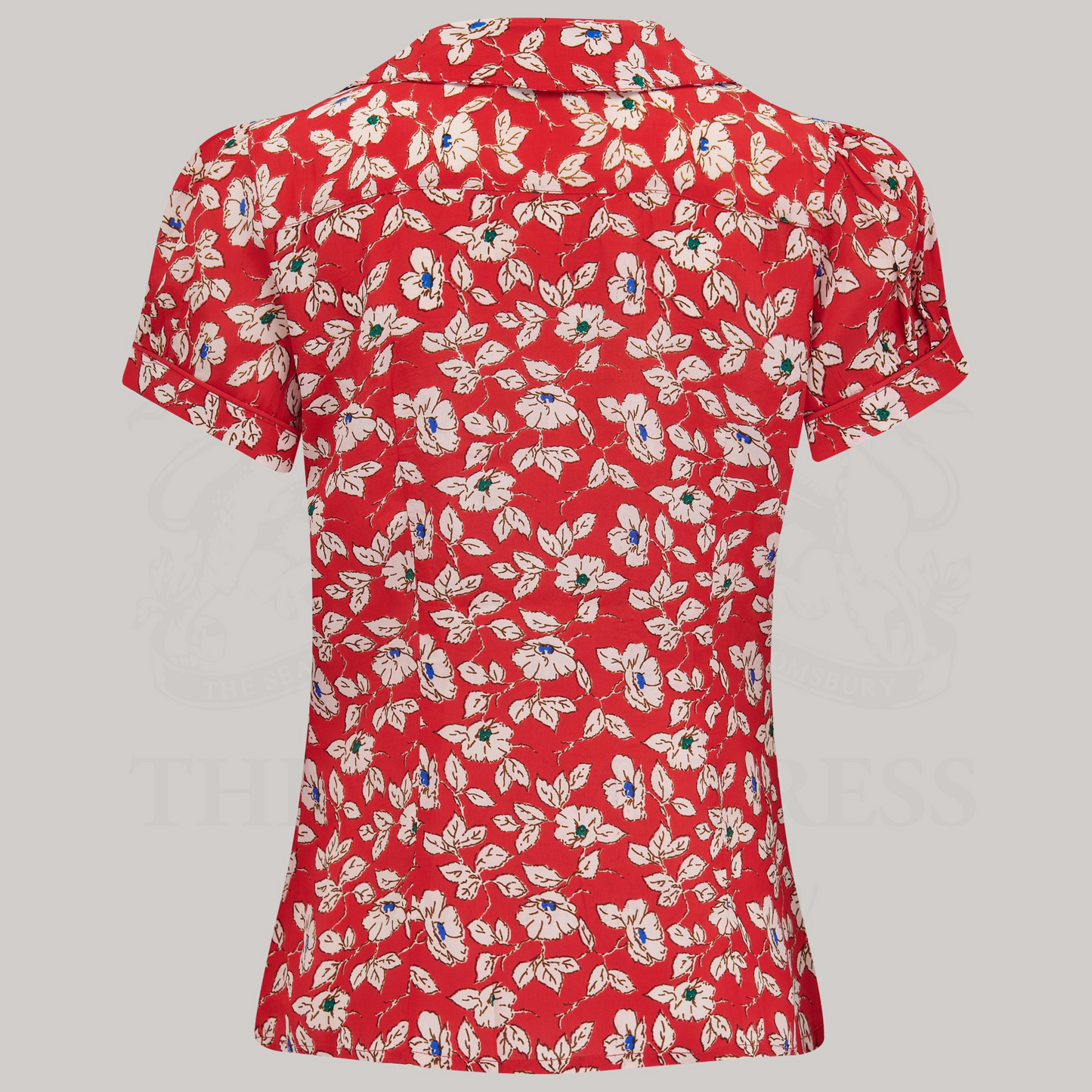 Jive Blouse in Red Pansy