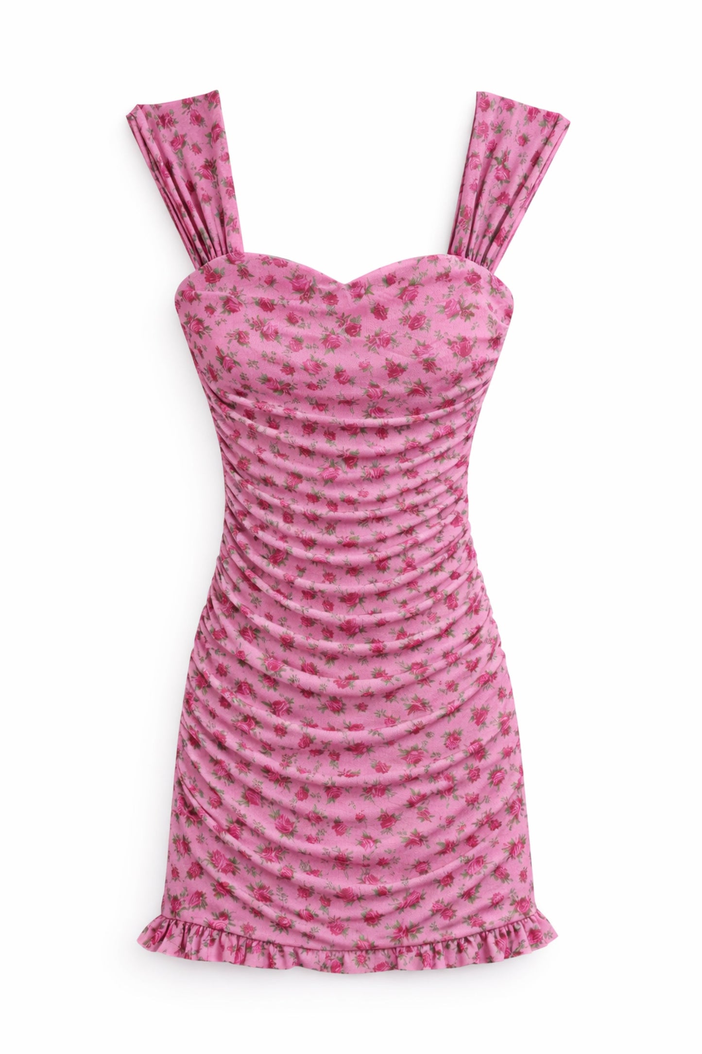 TWEEN JOEY PRINTED SWEETHEART MESH DRESS