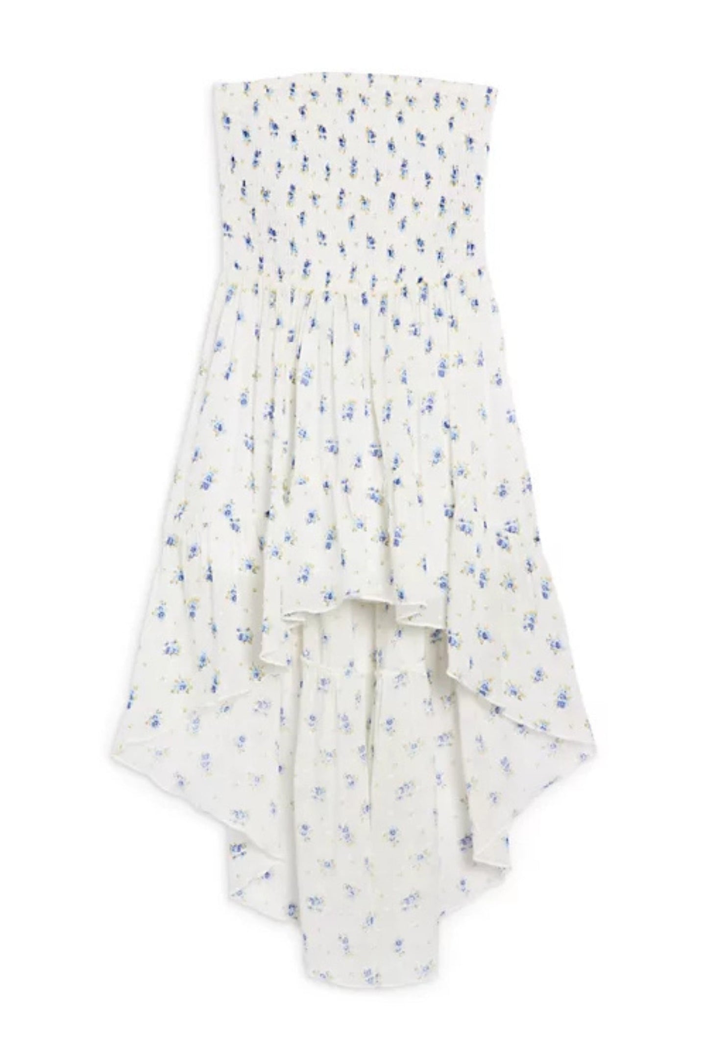 TWEEN JULIET SMOCKED BODICE HI-LOW DRESS