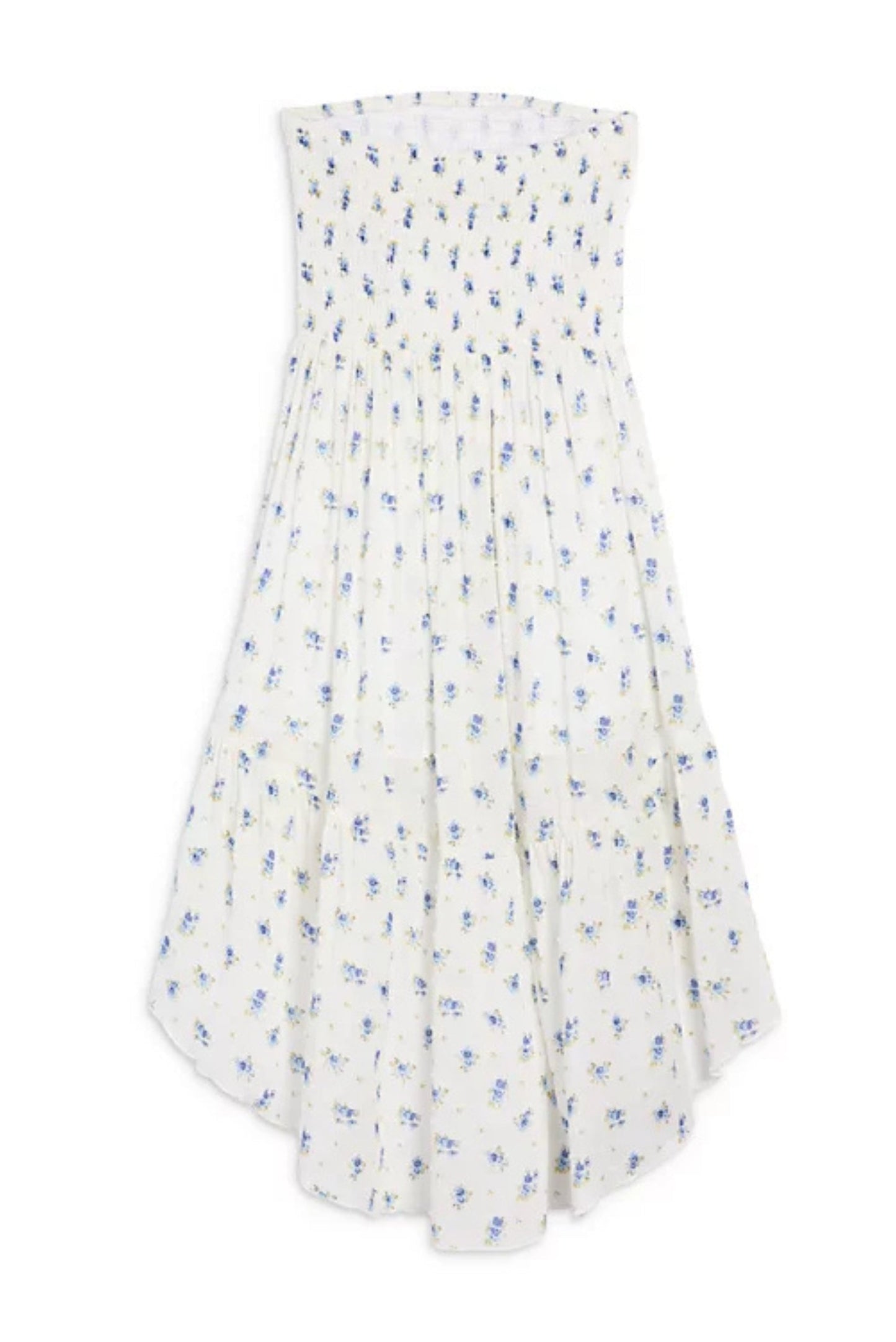 TWEEN JULIET SMOCKED BODICE HI-LOW DRESS