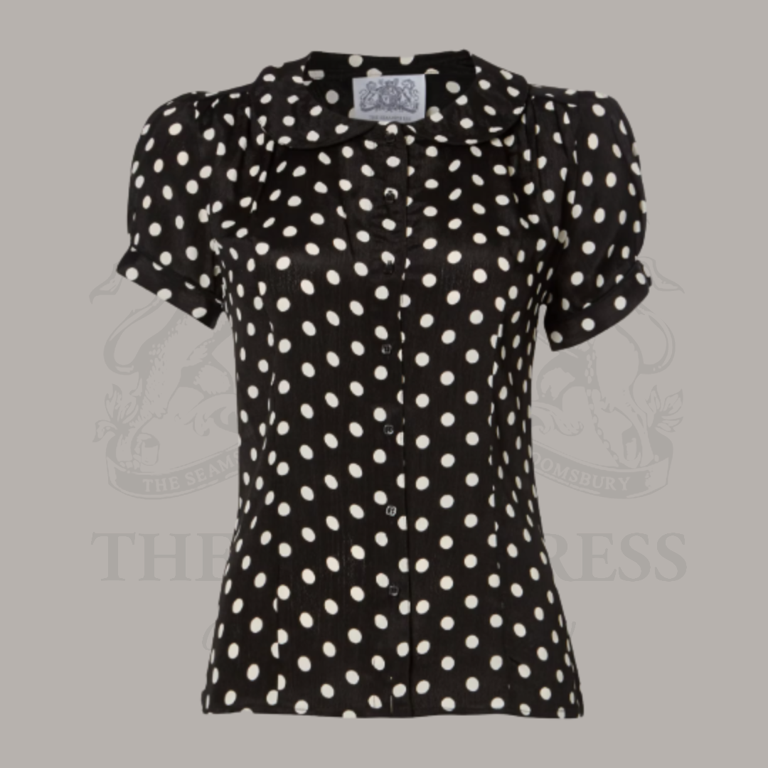 Jive Blouse in Black Polka
