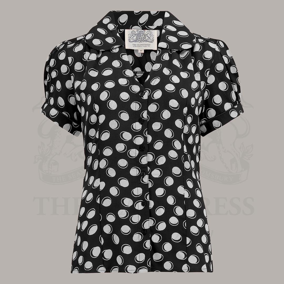 Judy Blouse in Black Moonshine