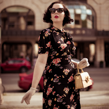 Kathy Dress in Black Mayflower