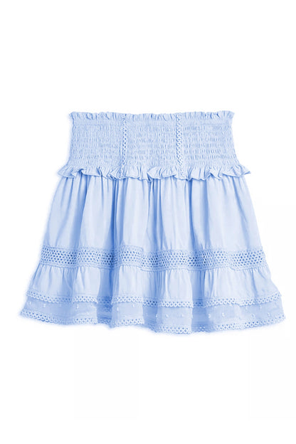 TWEEN LARA SOLID LACE TRIM RUFFLE SKIRT
