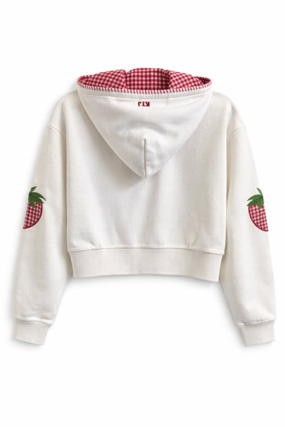 JUNIOR LEAH APPLIQUE CROP ZIP