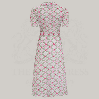 Lisa Shirtwaister Dress in Rose Kiss Print