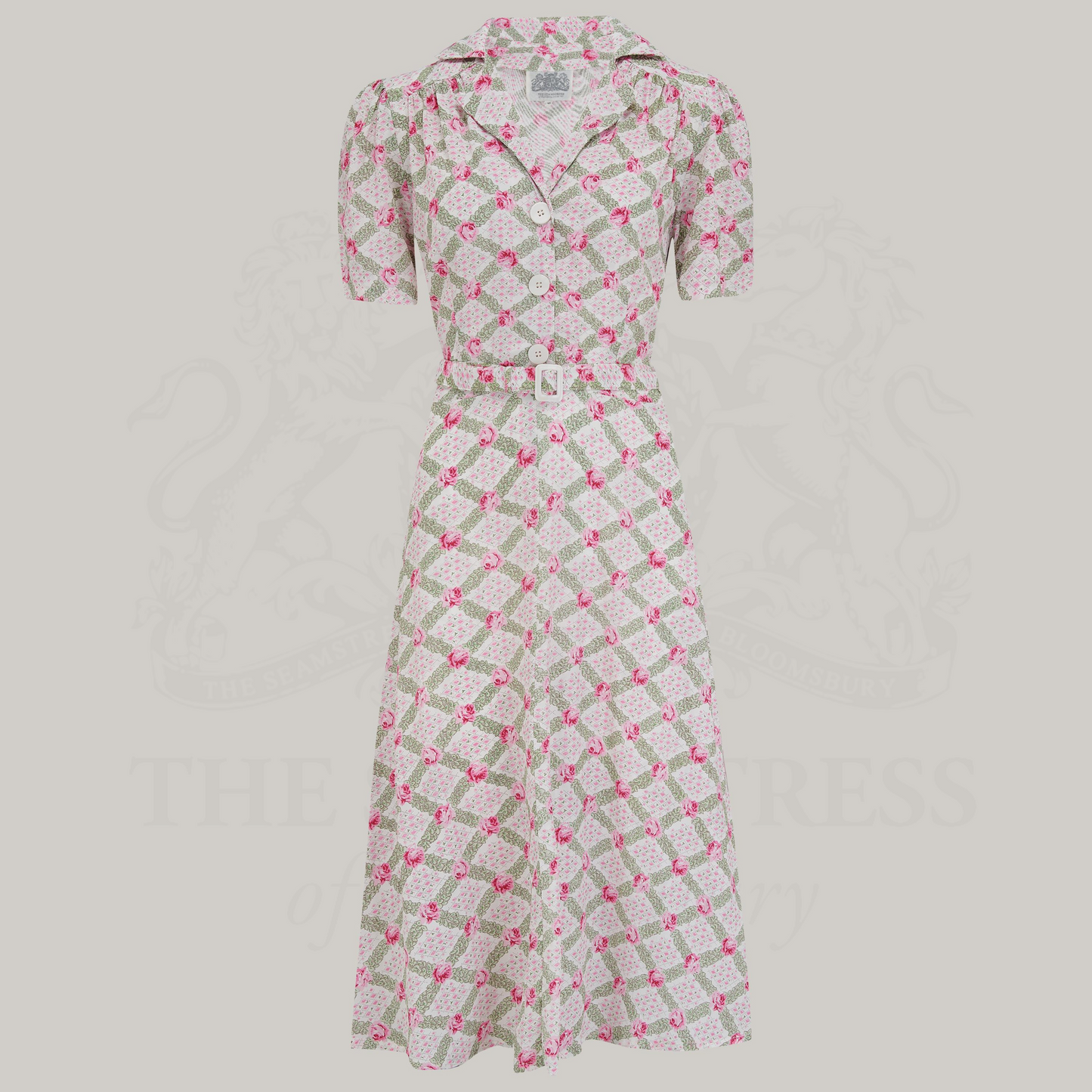 Lisa Shirtwaister Dress in Rose Kiss Print