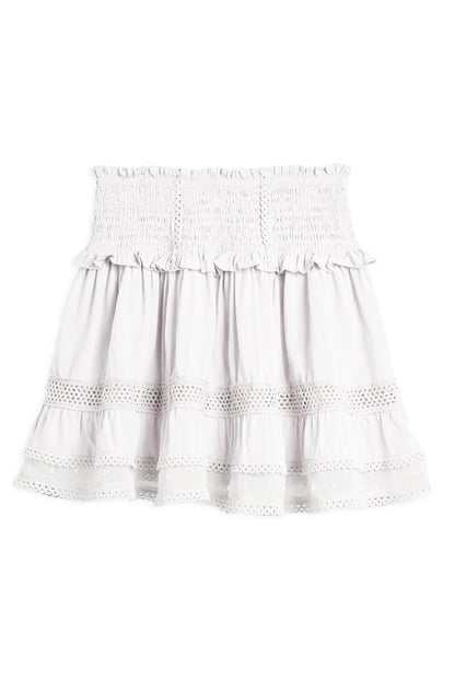 TWEEN LARA SOLID LACE TRIM RUFFLE SKIRT