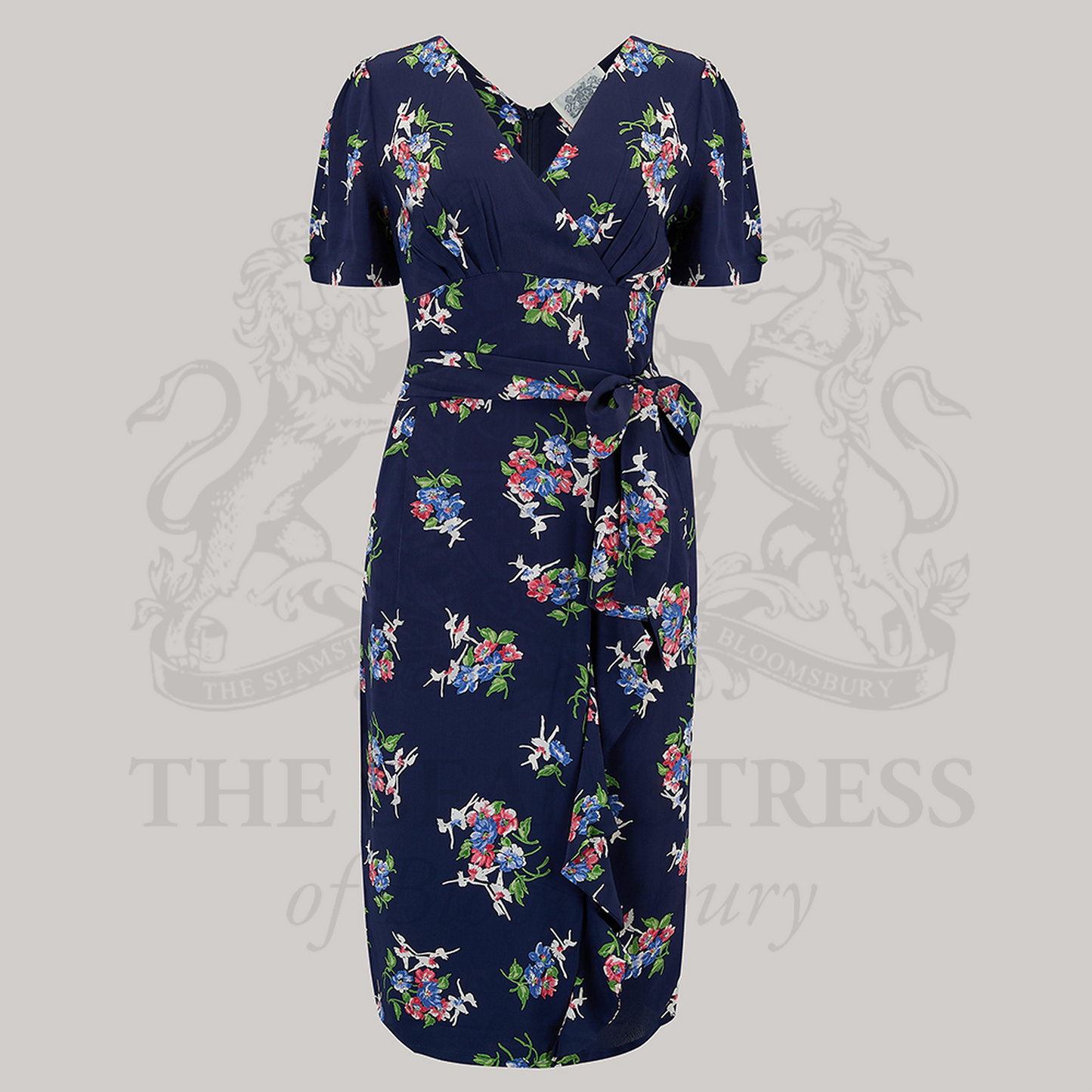 Lilian Dress in Navy Floral Dancer