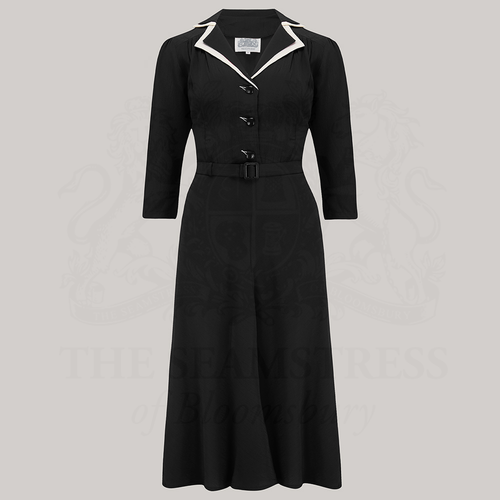 Lisa-Mae Shirtwaister Dress in Liquorice Black