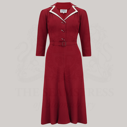 Lisa-Mae Shirtwaister Dress in Windsor Wine