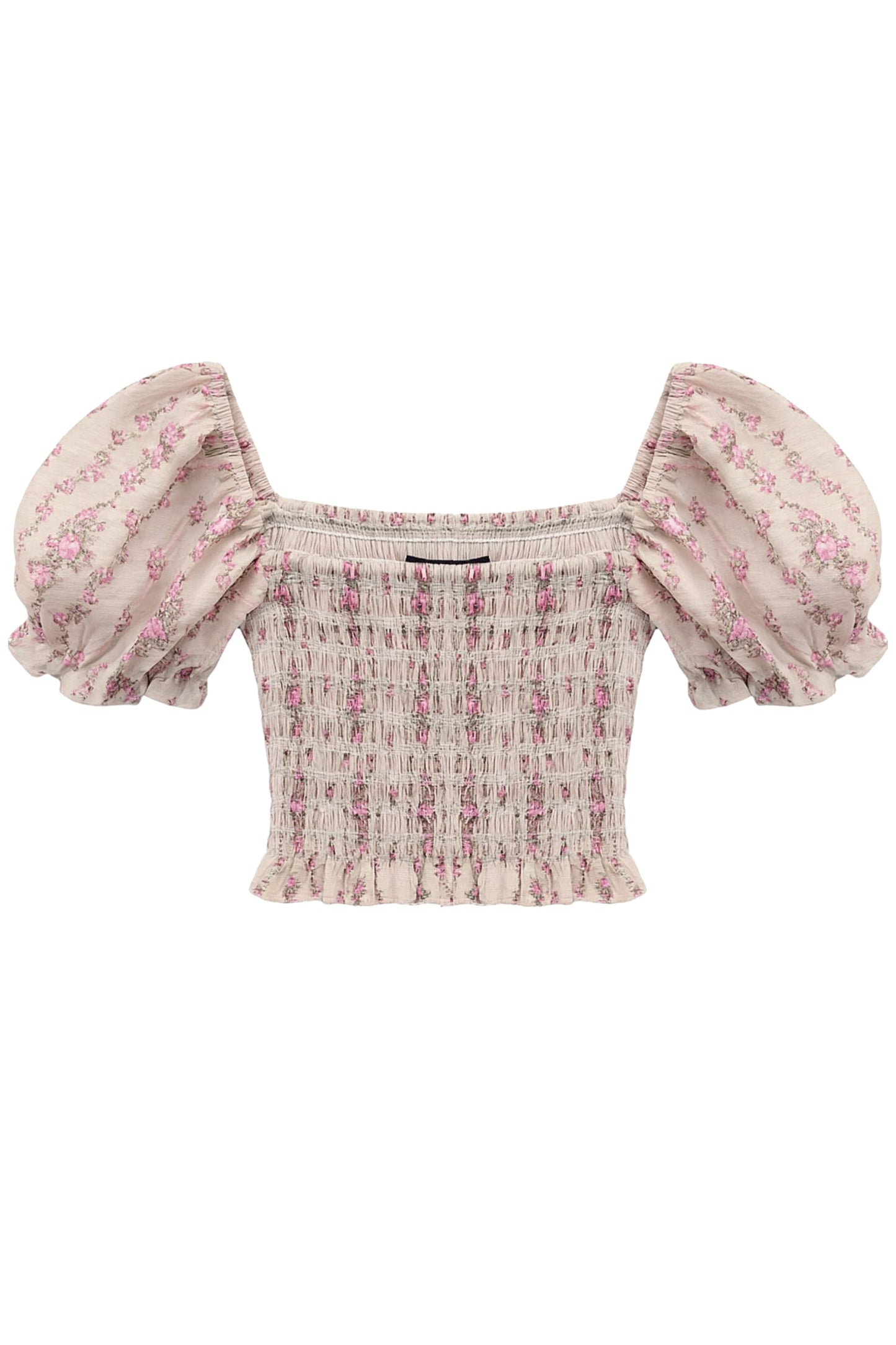 TWEEN MARLEE PRINTED FANCY PUFF SLEEVE TOP - FINAL SALE