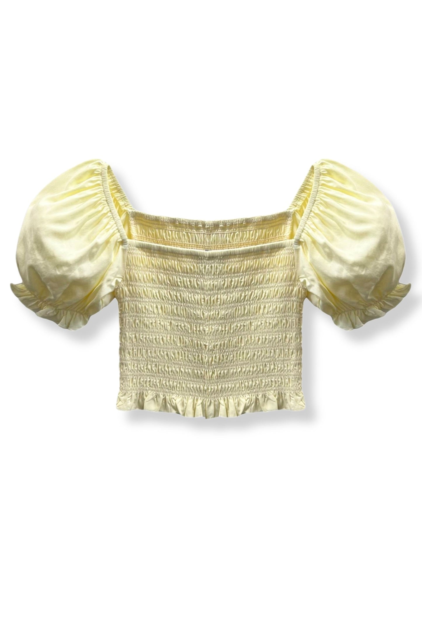 JUNIOR MARLEE PUFF SLEEVE SOLID TOP - FINAL SALE