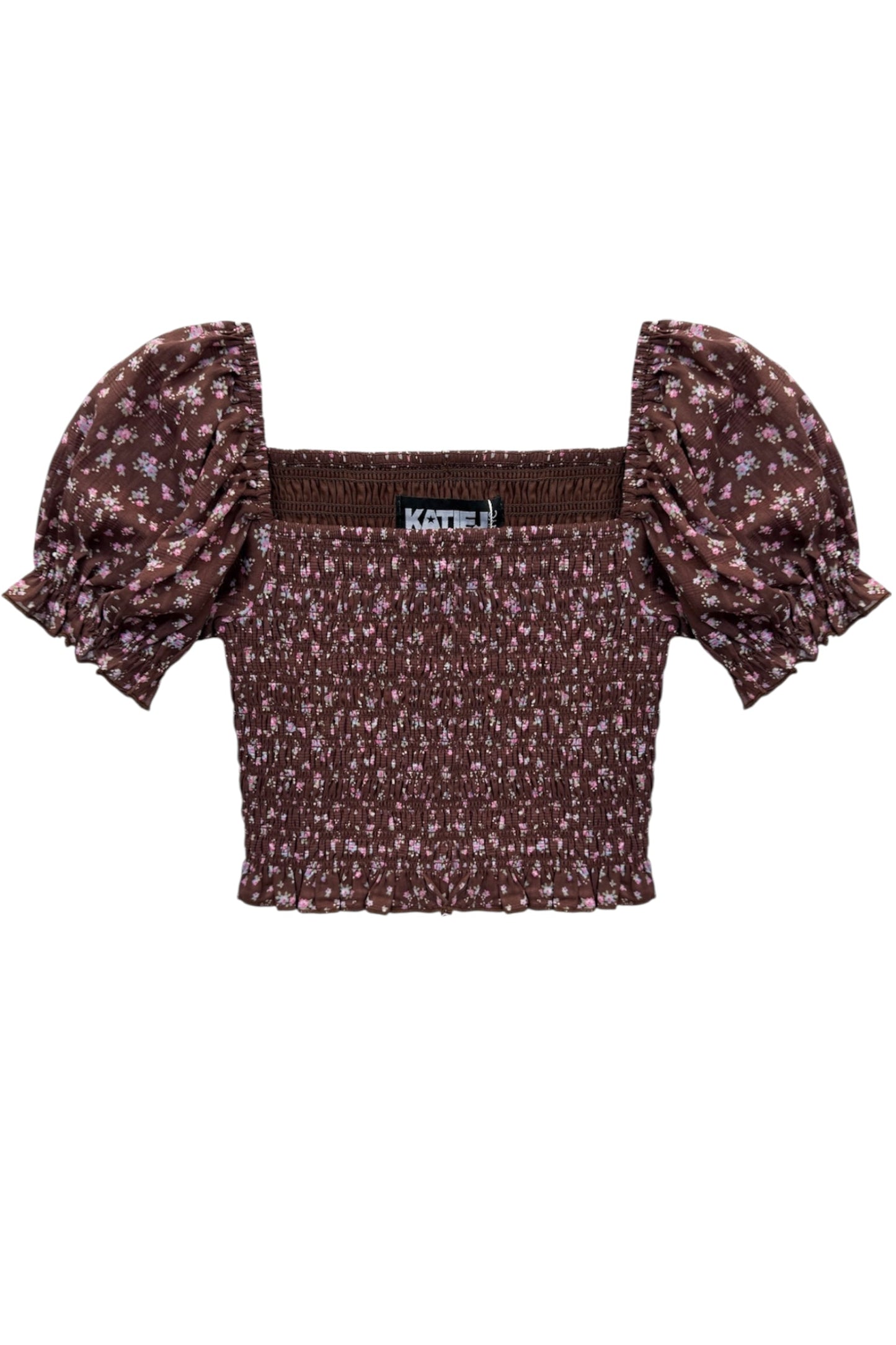 JUNIOR MARLEE PUFF SLEEVE PRINT TOP - FINAL SALE