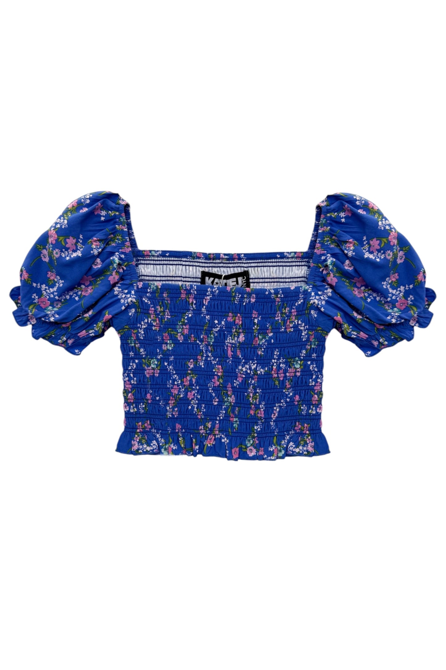 JUNIOR MARLEE PUFF SLEEVE PRINT TOP - FINAL SALE