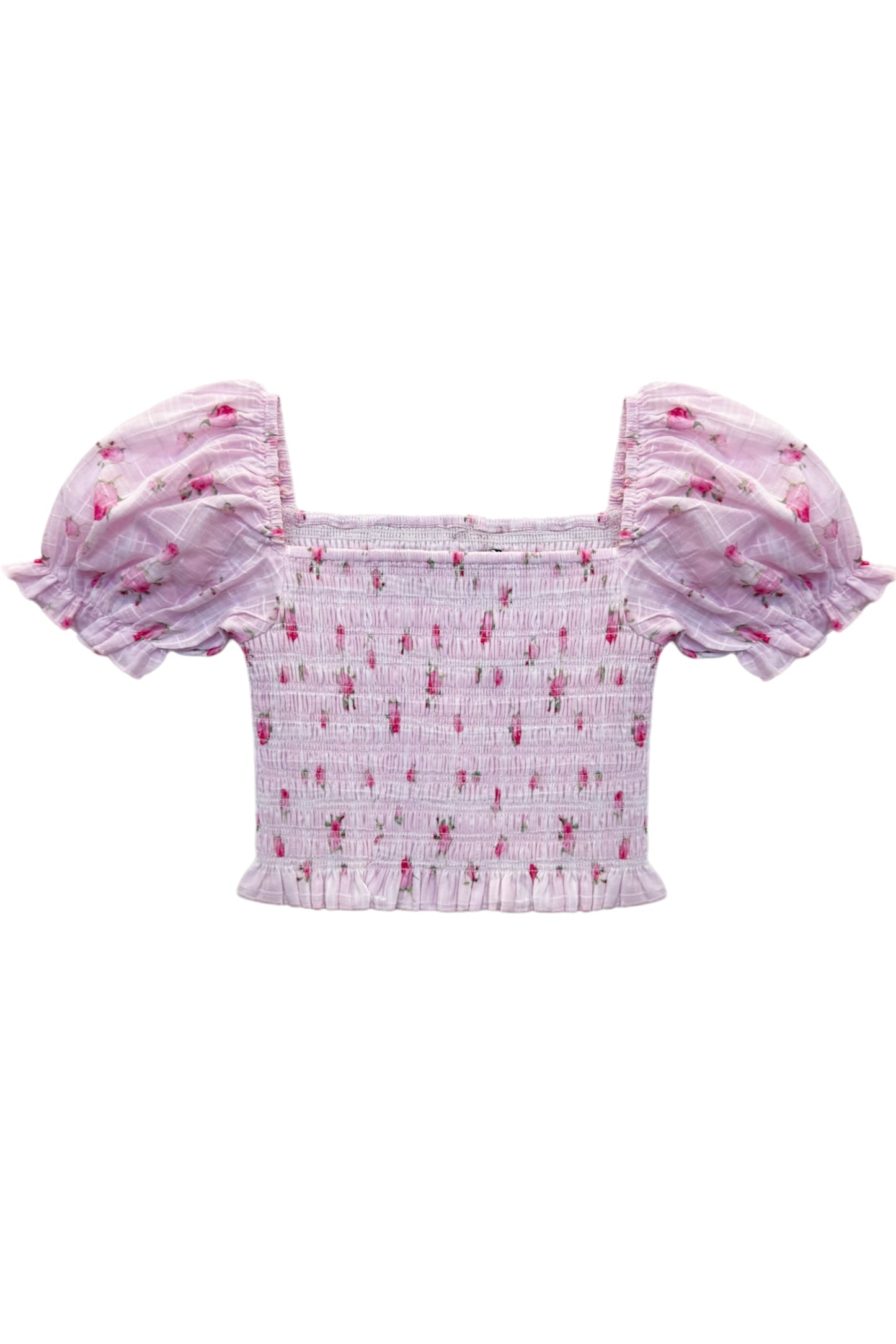 JUNIOR MARLEE PUFF SLEEVE PRINT TOP - FINAL SALE