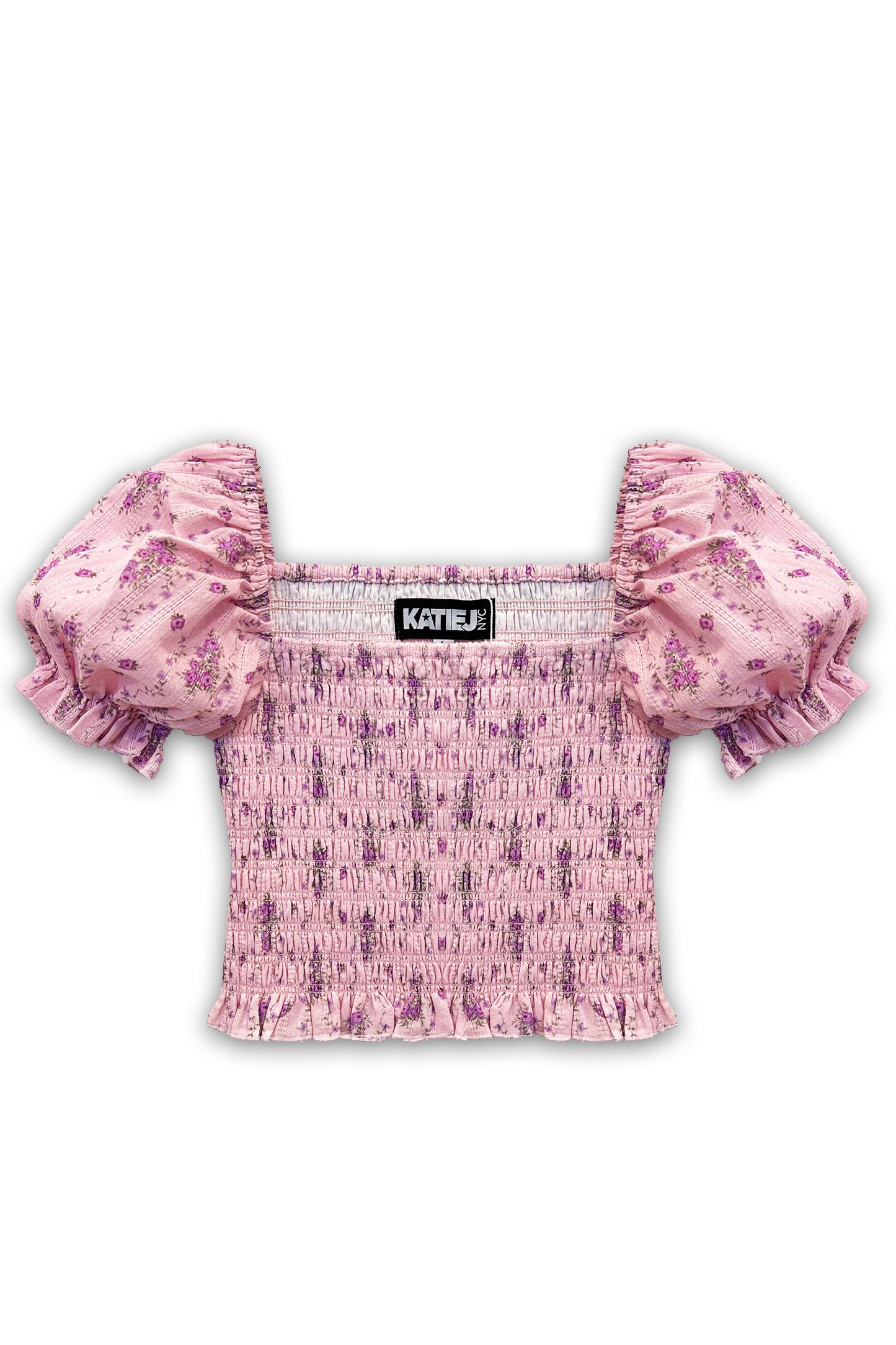 JUNIOR MARLEE PUFF SLEEVE PRINT TOP - FINAL SALE