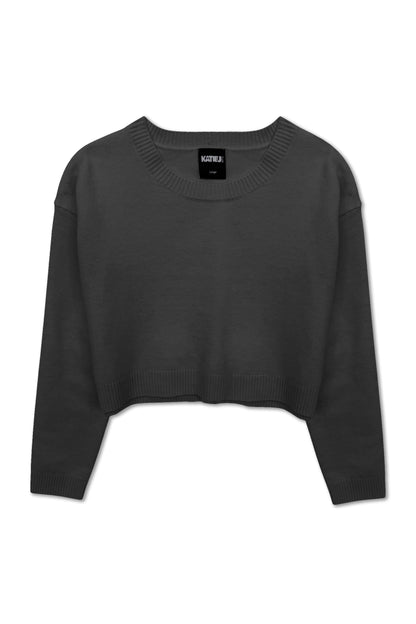 TWEEN MARLENA CROPPED CREWNECK SWEATER
