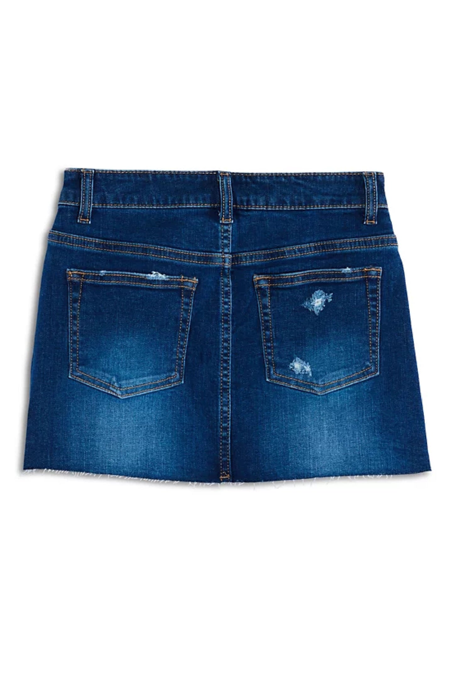 JUNIOR MIAMI DISTRESSED DENIM SKIRT