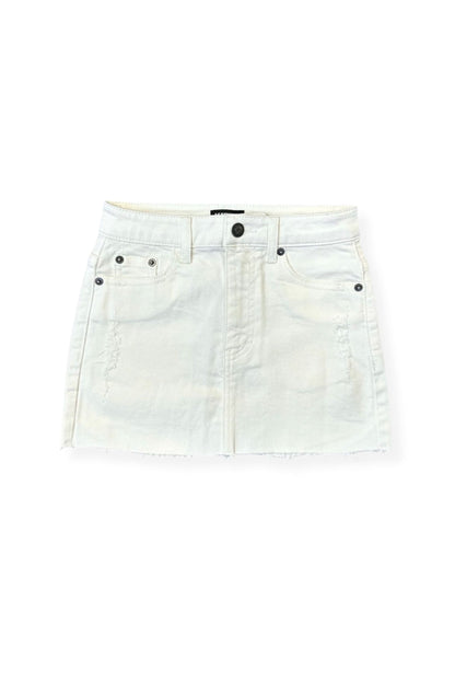 JUNIOR MIAMI DISTRESSED DENIM SKIRT