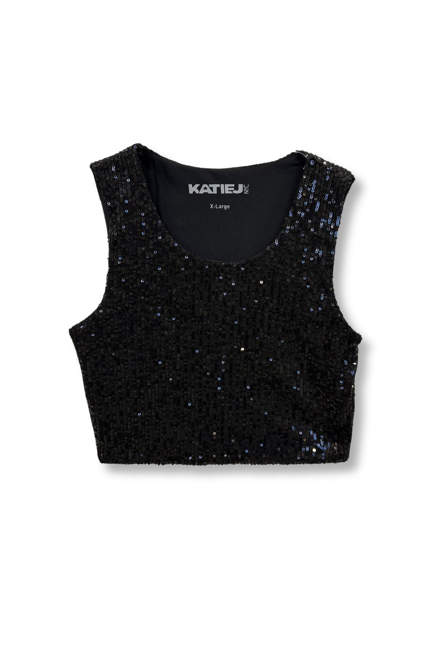 JUNIOR MILEY FULL SEQUIN CROP TANK - FINAL SALE