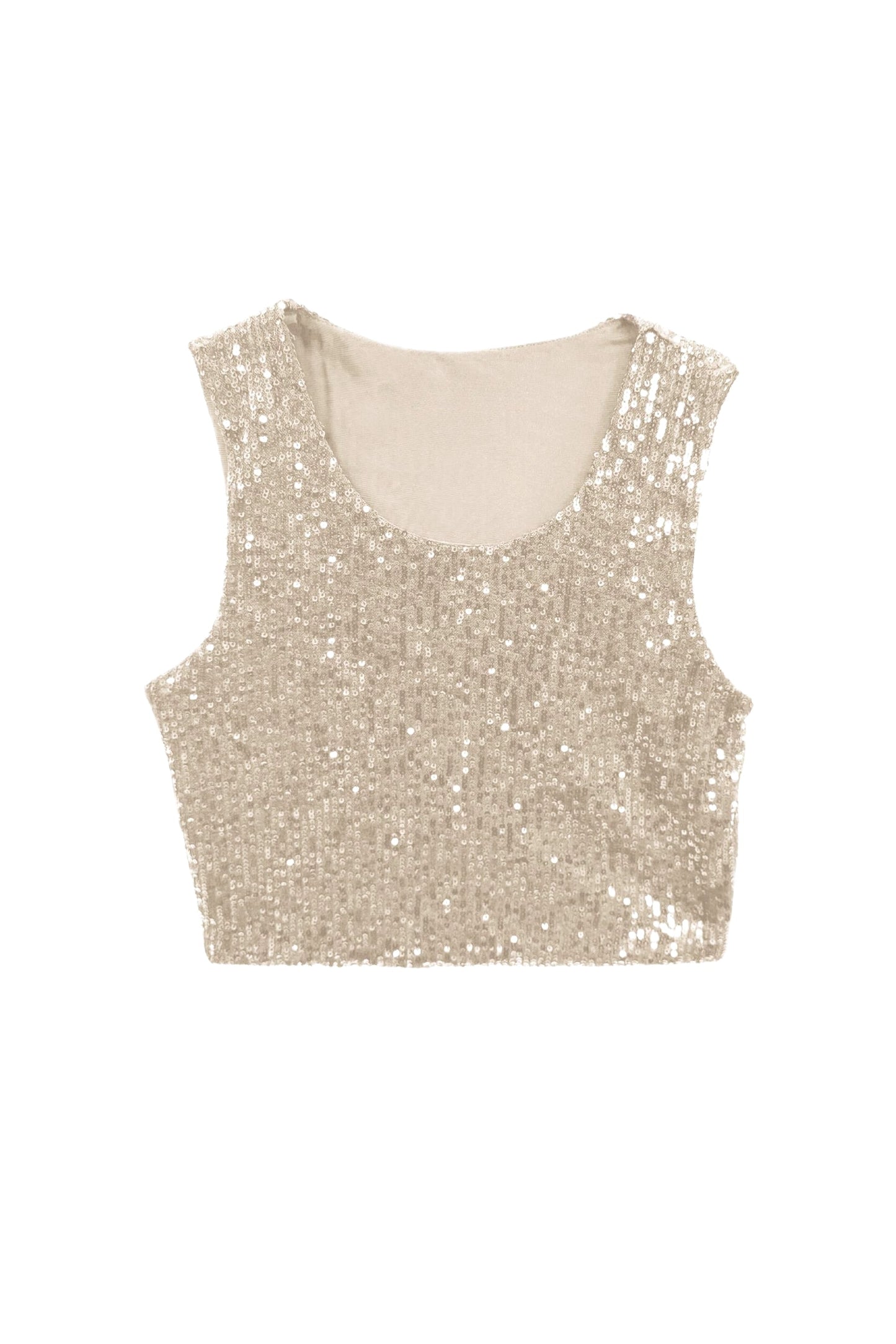 JUNIOR MILEY FULL SEQUIN CROP TANK - FINAL SALE