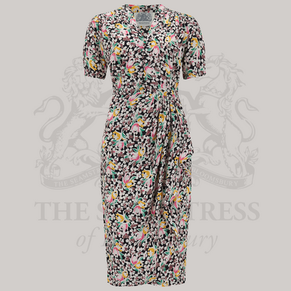 Mabel Waterfall Dress in Tulip Print