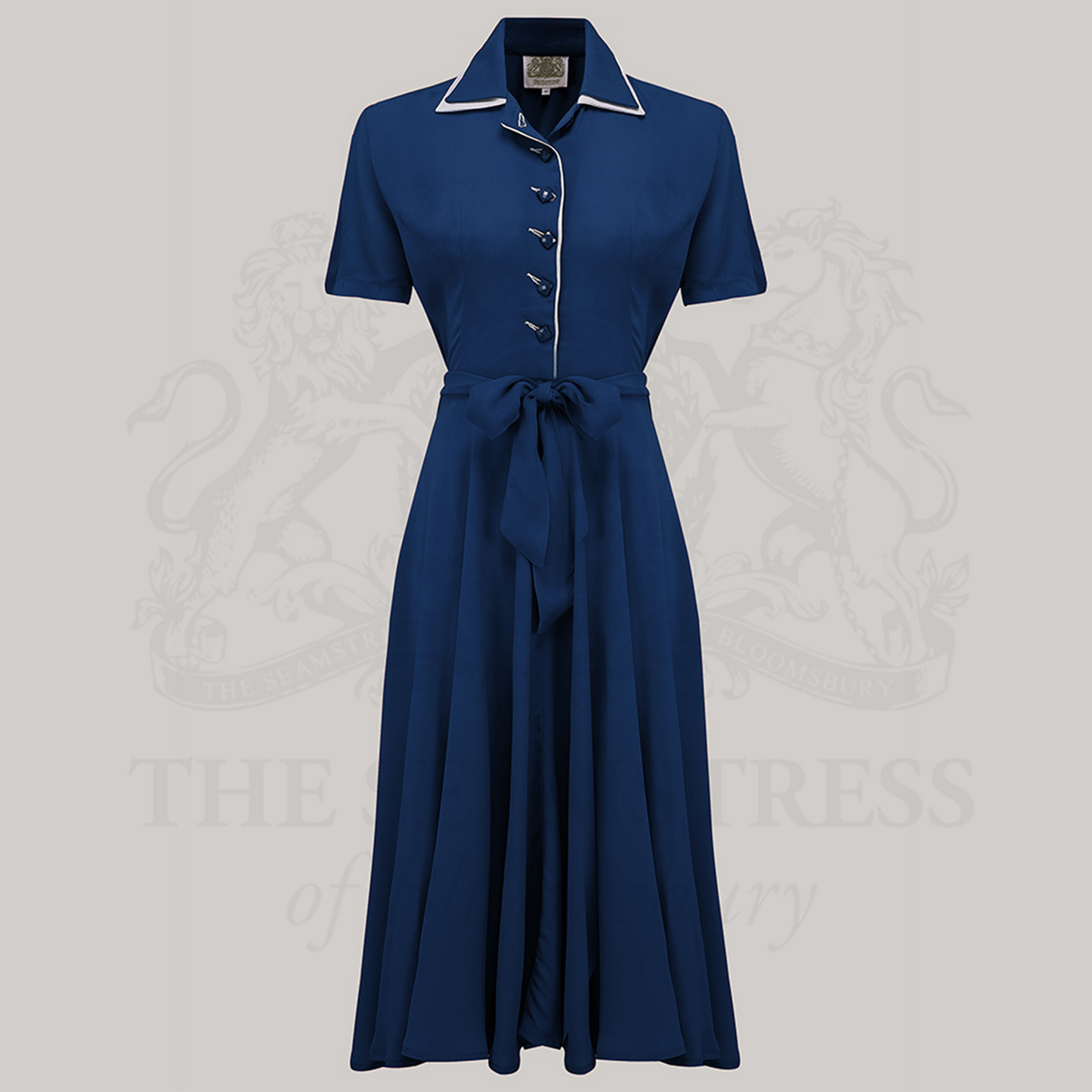 Mae Tea Dress in French Navy