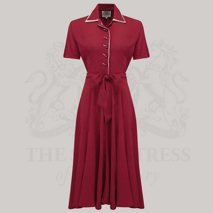 Mae Tea Dress in Windsor Wine