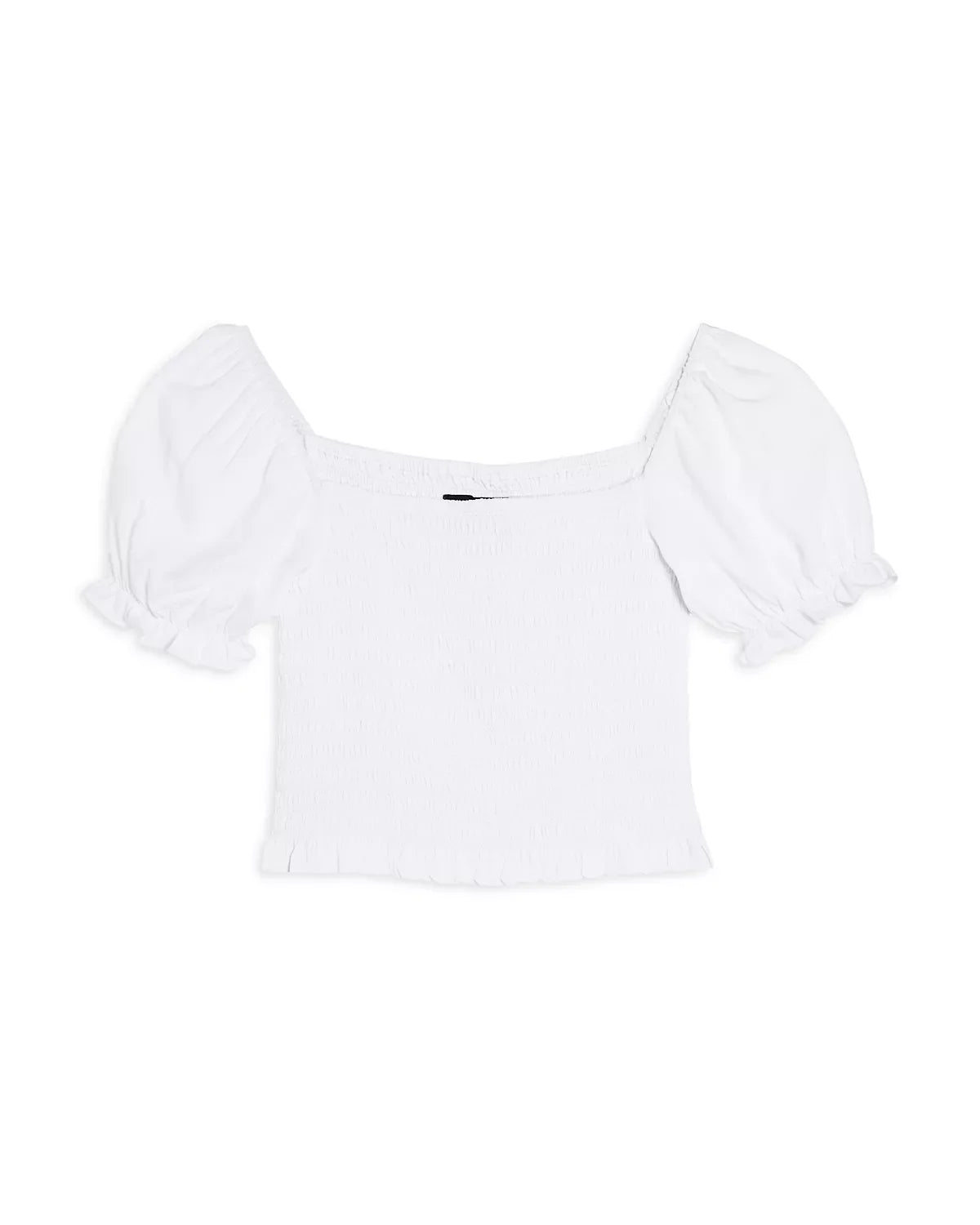JUNIOR MARLEE PUFF SLEEVE SOLID TOP