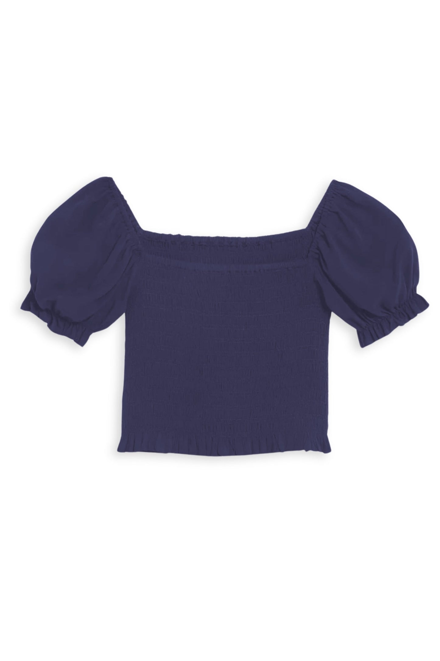 JUNIOR MARLEE PUFF SLEEVE SOLID TOP