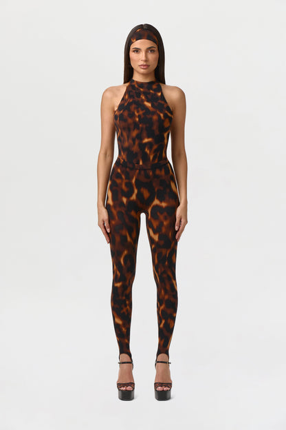 Naked Print Stirrup Legging Petite