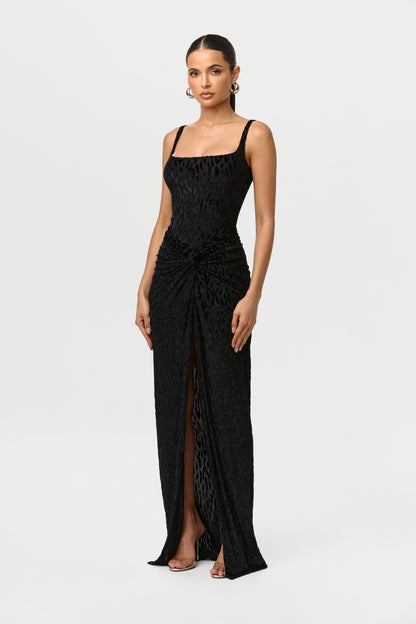 Burnout Twist Maxi Skirt