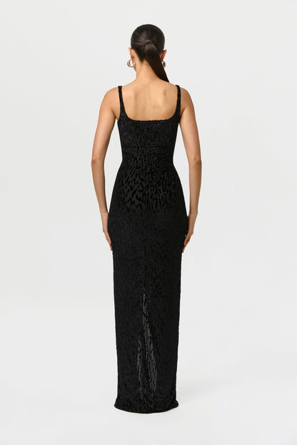Burnout Twist Maxi Skirt