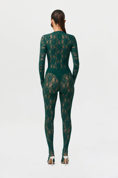 Stretch Lace Closed Toe Legging
