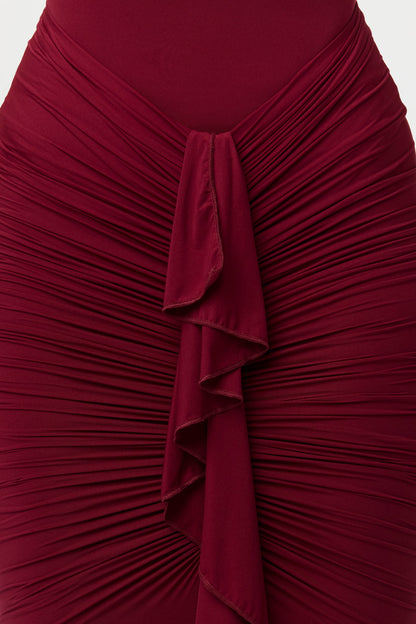 Naked Drape Midi Skirt