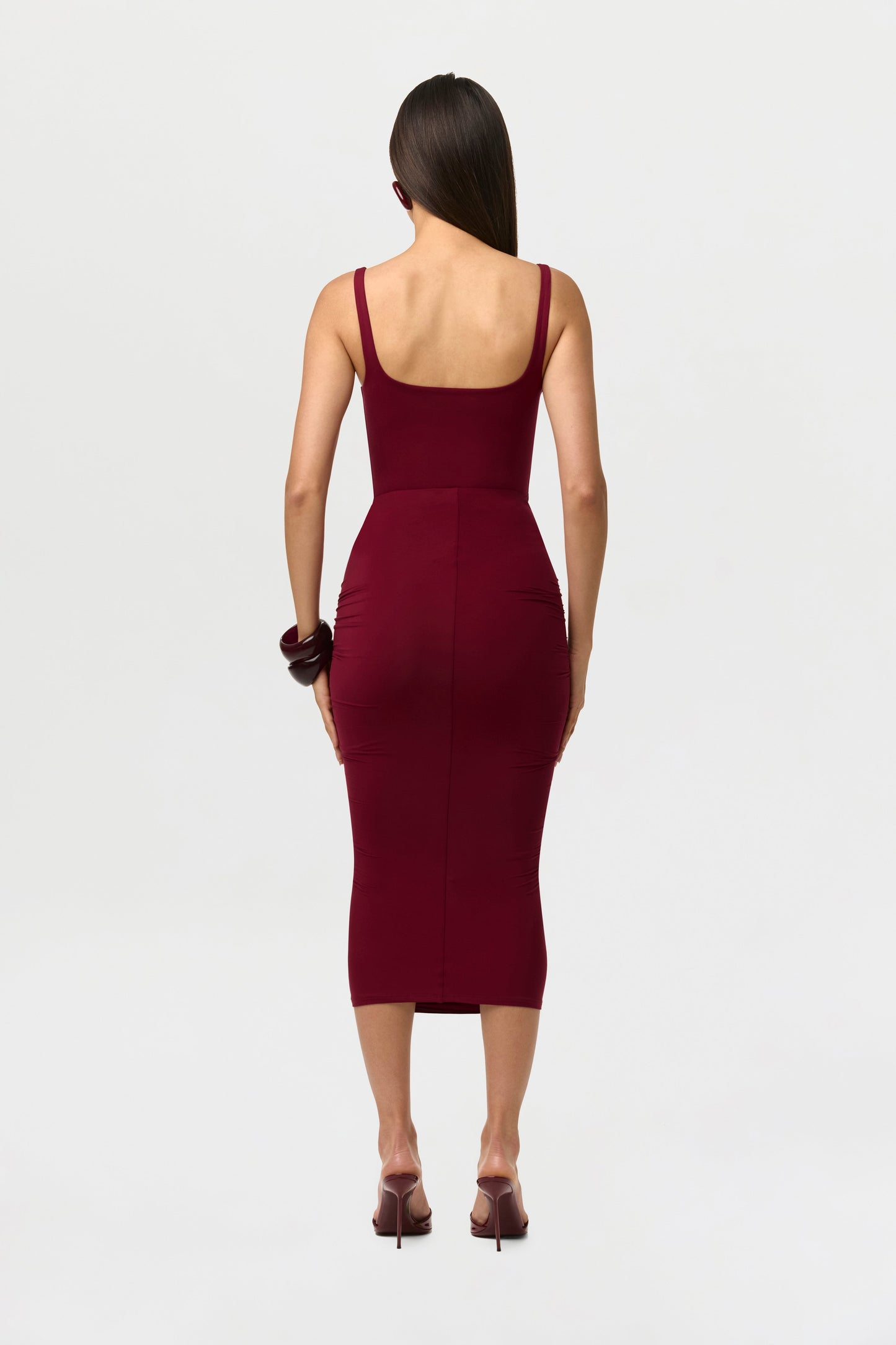 Naked Drape Midi Skirt