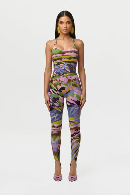 Naked Print Stirrup Legging Petite