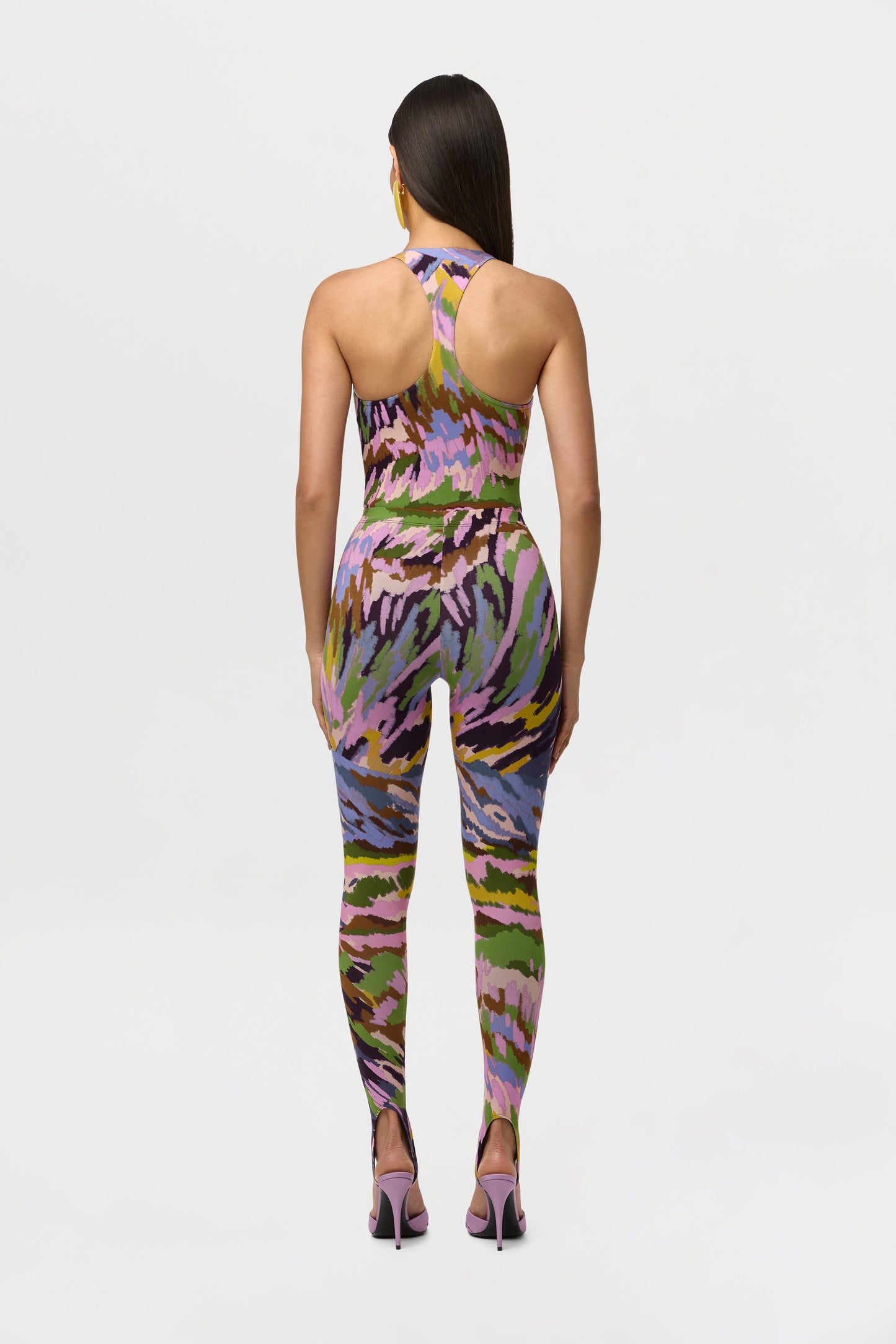 Naked Print Stirrup Legging Petite