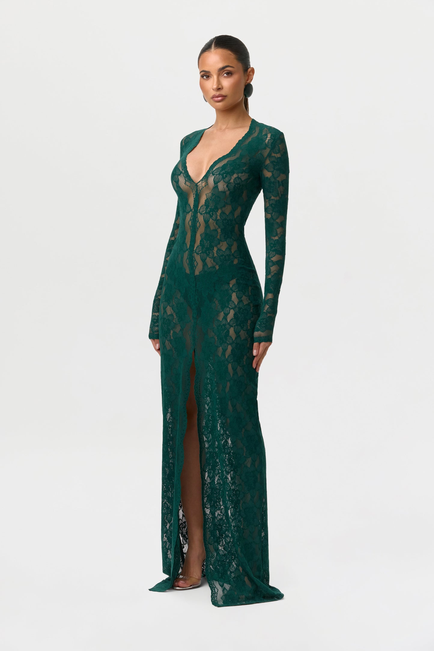 Stretch Lace Maxi Dress
