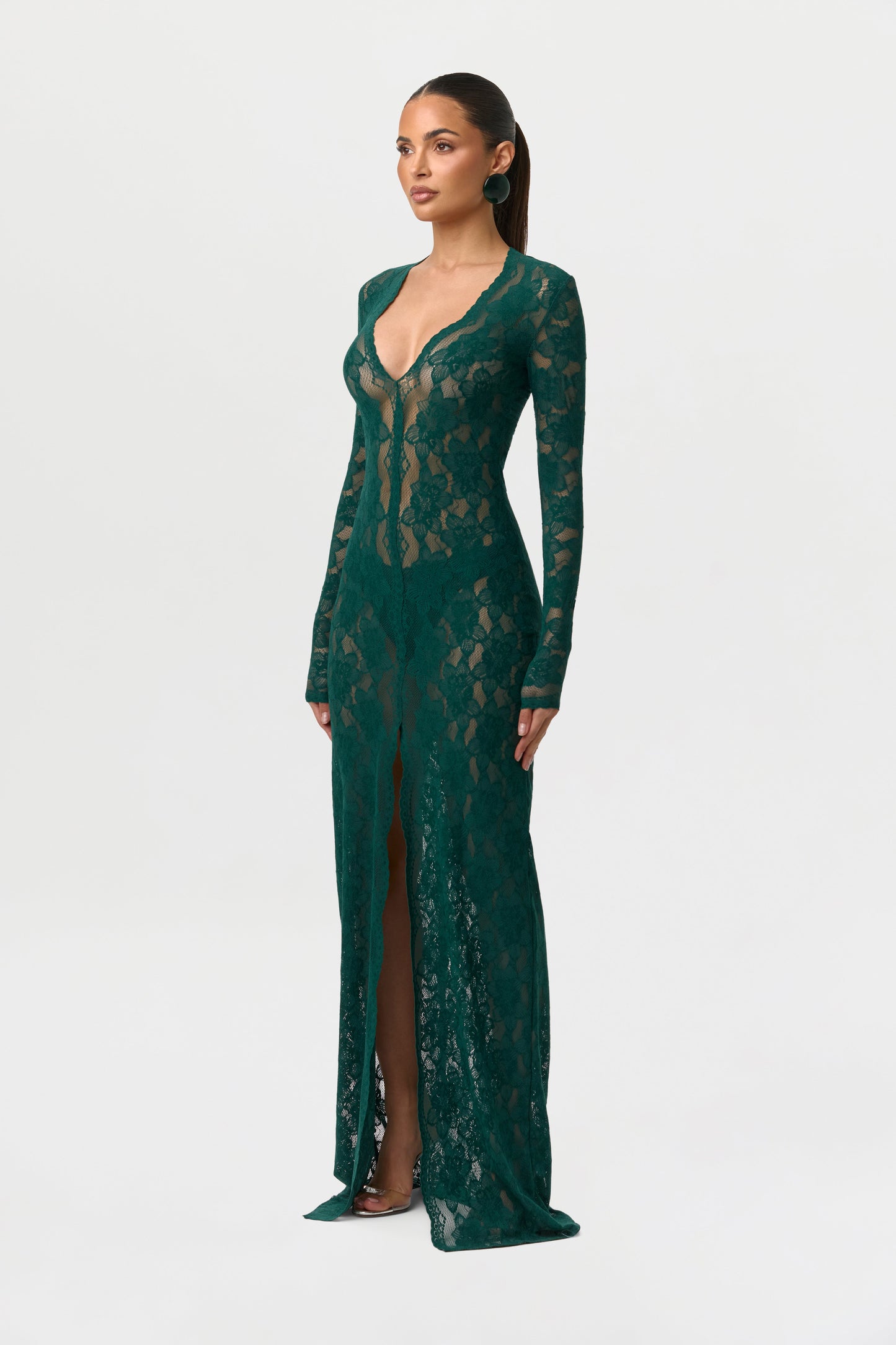 Stretch Lace Maxi Dress