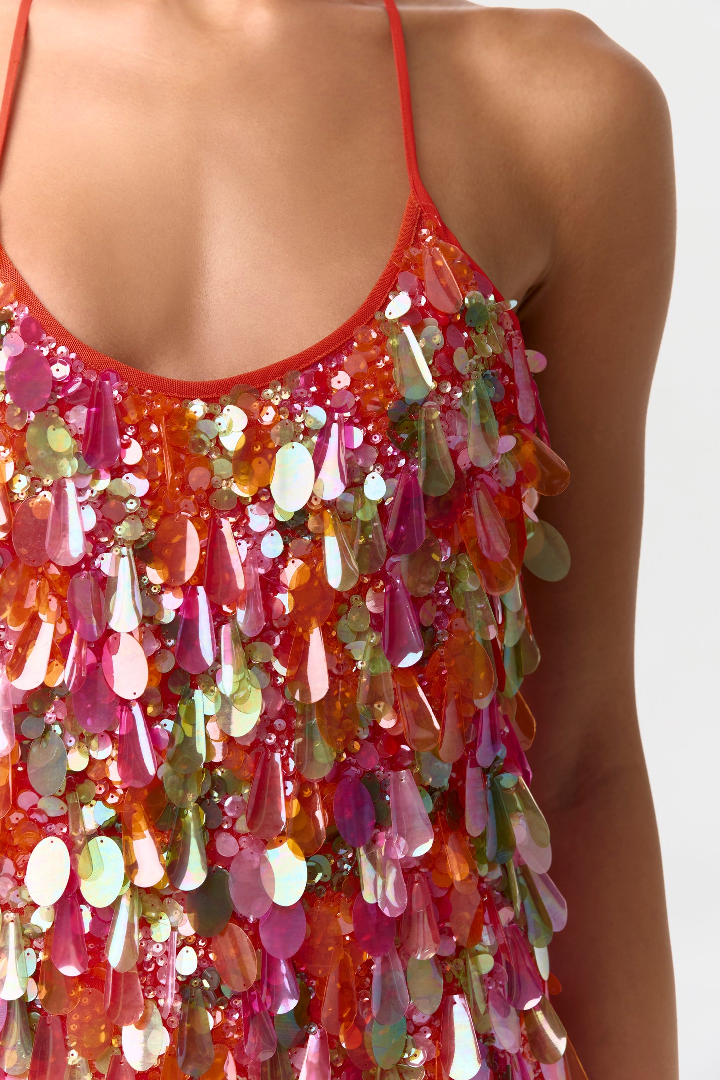 Sequin Halter Mini Dress
