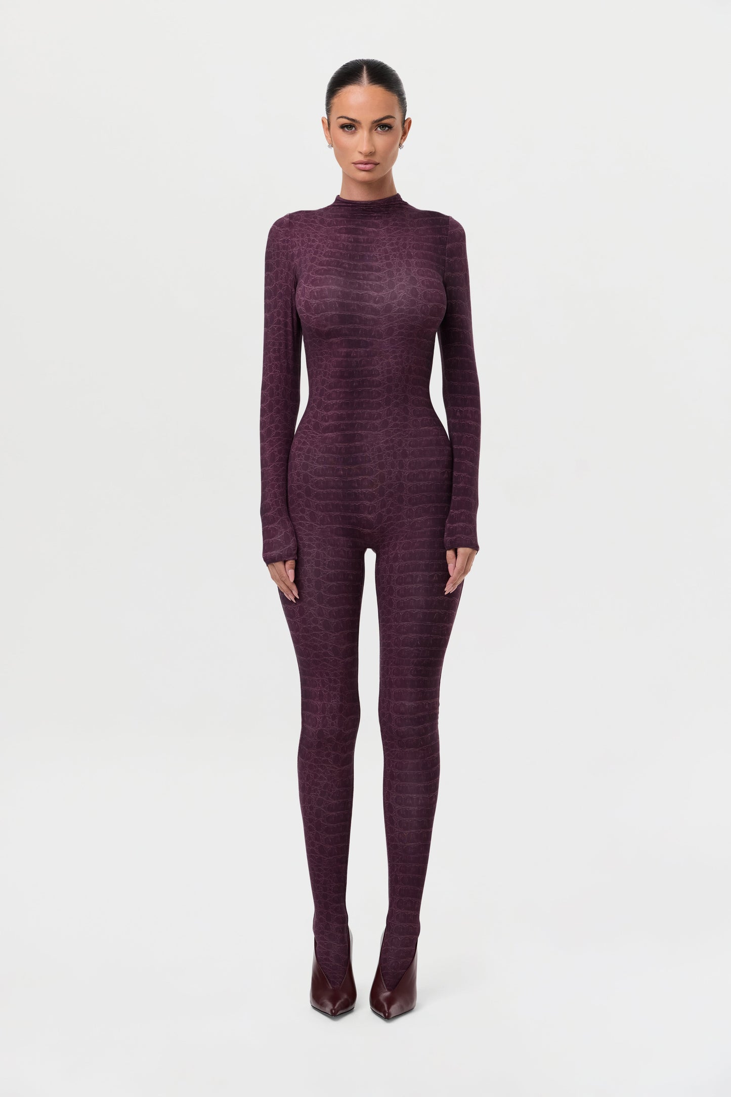 Naked Print Closed Toe Jumpsuit